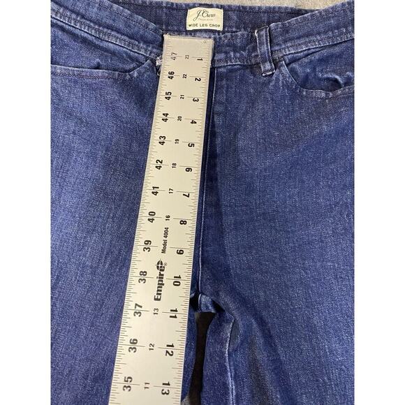 J Crew Pants Womens Size 28 Blue Wide Leg Crop Side Zipper - Picture 4 of 13